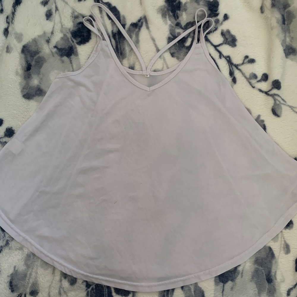 Spaghetti trap tank top